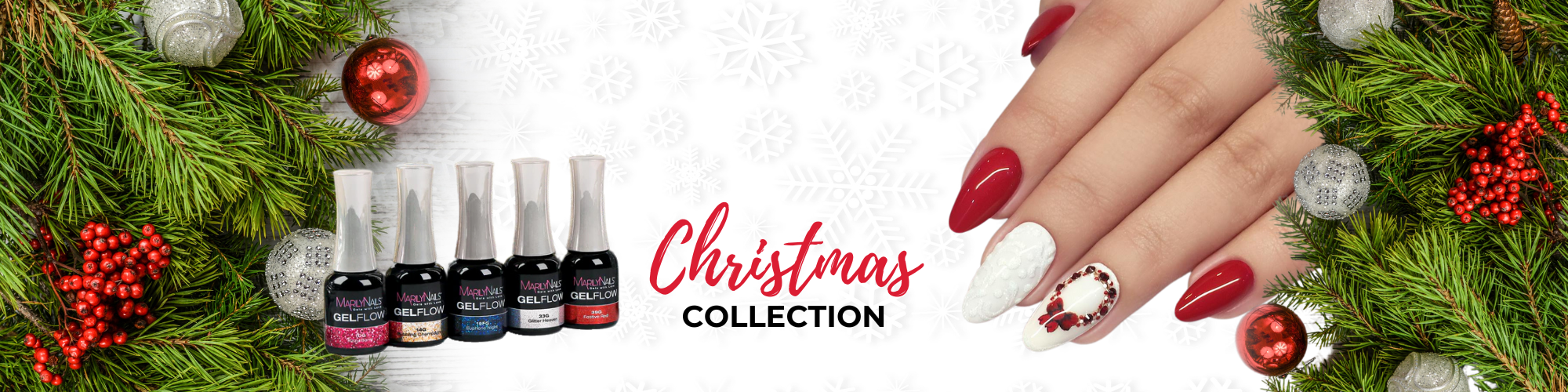 Collezione Christmas di semipermanenti: GelFlow, GelOne 3 in 1 e basi rubber colorate